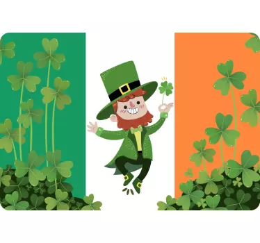 Steag irlandez laptop piele - TenStickers