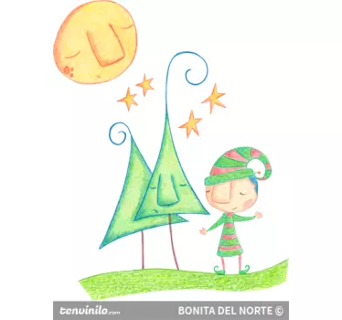 Sticker de elf de craciun - TenStickers