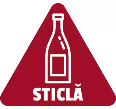 Sticlă de reciclare - autocolantă pentru coșul de gunoi - TenStickers