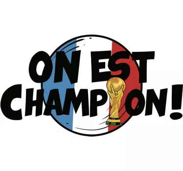 Suntem campioni fr fotbal autocolant - TenStickers