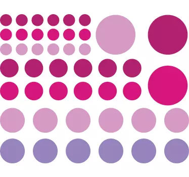 Tonuri de roz cercuri autocolante - TenStickers