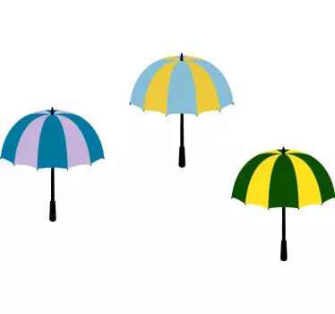 Trei autocolante pentru umbrele de perete - TenStickers