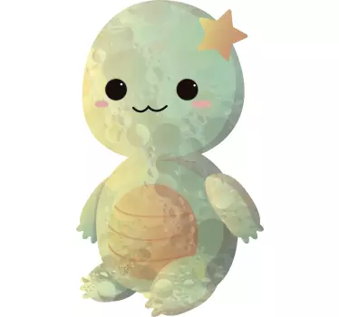 Turtle pentru copii desen pe perete decal - TenStickers