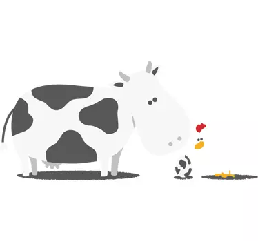 Vacă și carne de pui copii - TenStickers