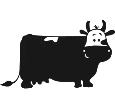 Vacă sticker tapet de perete - TenStickers