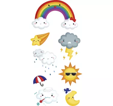 Vreme stickere ilustrare artă decal - TenStickers
