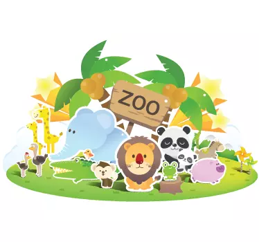 Zoo festival autocolant copii - TenStickers