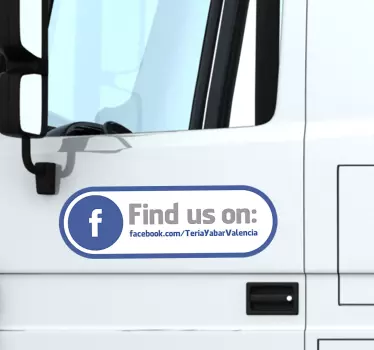 Găsiți-ne pe autocolantul ferestrei facebook - TenStickers