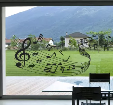 Note muzicale pe perete - TenStickers
