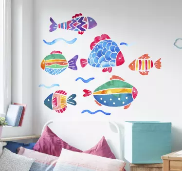 Autocolante pentru baie de pește - TenStickers
