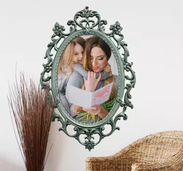 Decalaj perete oglindă vintage personalizată - TenStickers