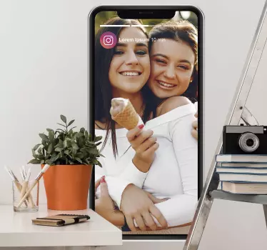 Poveste instagram cu autocolant foto personalizat - TenStickers
