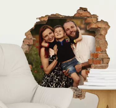 Caramida perete personalizat gaura autocolant - TenStickers