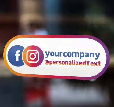 Decalcomanie pentru fereastra magazinului instagram - TenStickers