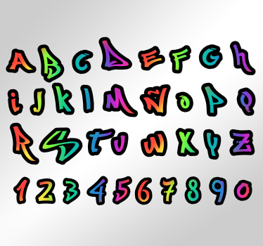 Autocolant personalizabil cu numele de graffiti - TenStickers