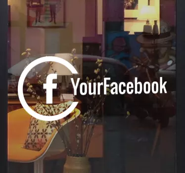 Facebook stick pentru ferestre pentru companii - TenStickers