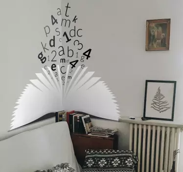 Autocolant de perete pentru cartea deschisă - TenStickers