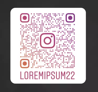 Autocolant personalizat cod qr instagram multicolor - TenStickers