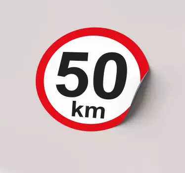 Adeziv semne de circulatie limita de viteza personalizabila - TenStickers