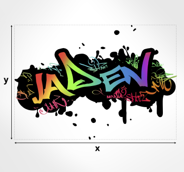 Autocolant personalizabil cu numele de graffiti - TenStickers