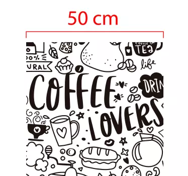 Timp de cafea translucid desene fereastră decal - TenStickers