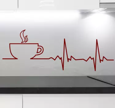 Cafea sticker perete autocolant - TenStickers