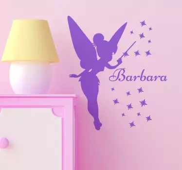 Personalizat sticker silueta bell tinker - TenStickers