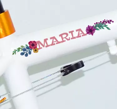 Biciclete flori personalizate autocolant - TenStickers