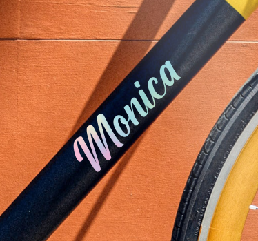 Colorat curcubeu fată nume biciclete autocolant - TenStickers