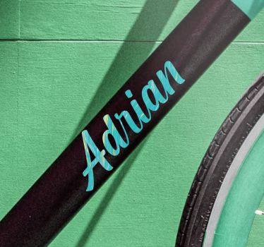 Albastru nuanță băiat nume biciclete autocolant - TenStickers