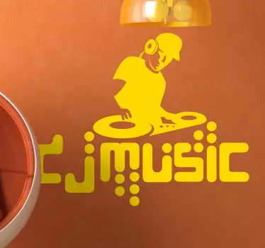 Dj muzică de perete autocolant - TenStickers