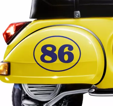 Personalizabil autocolant număr de autovehicule - TenStickers
