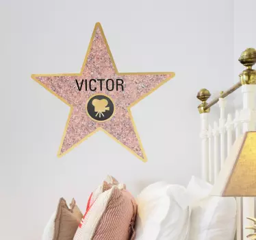 Personalizat autocolant de perete hollywood - TenStickers