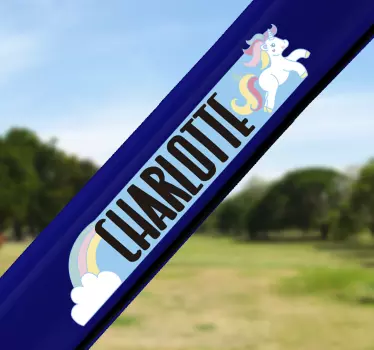 Autocolant personalizabil pentru ilustrarea bicicletei unicorn - TenStickers