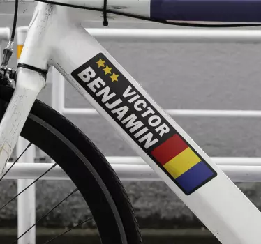 Bicicletă personalizabilă pavilion decal bicicletă - TenStickers