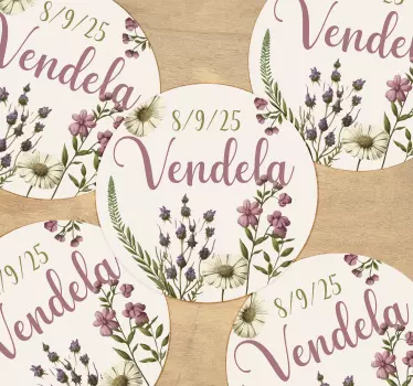 Autocolante cu pătură flori dezvăluie de gen - TenStickers