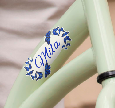 Autocolante biciclete fluturi albaștri - TenStickers