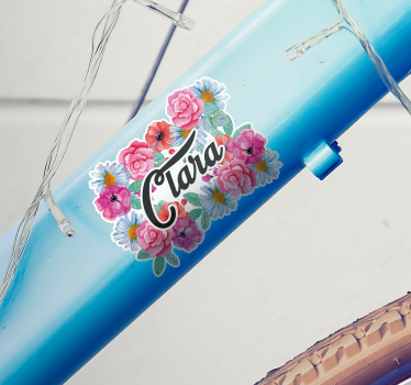 Autocolante biciclete flori - TenStickers