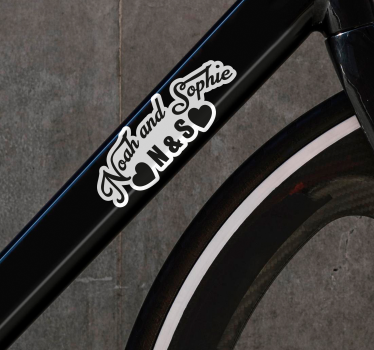 Autocolante biciclete nume de cuplu - TenStickers