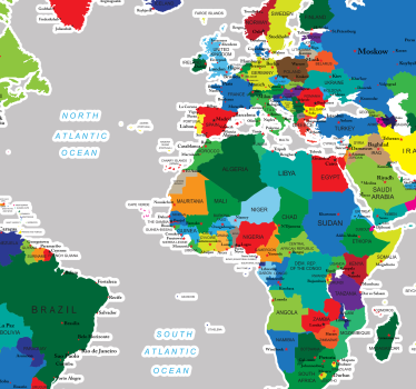 Culoare pe plan mondial autocolant de perete - TenStickers
