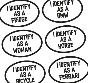 Autocolant pentru auto mă identific ca - TenStickers