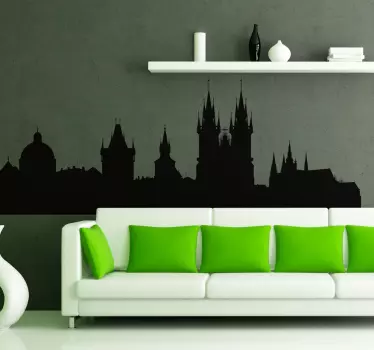 Autocolant decorativ skyline prague - TenStickers