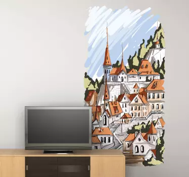 Acuarela autocolant sat alpin - TenStickers