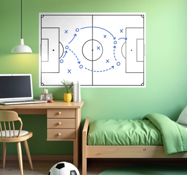 Tablă albă adezivă fotbal - TenStickers
