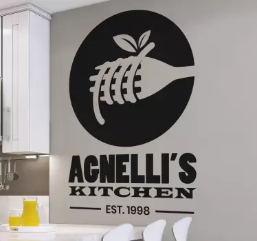 Etichete animale logo-ul furculiței de bucătărie - TenStickers