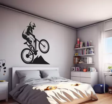 Adolescenti autocolante perete cameră bicicleta de munte - TenStickers
