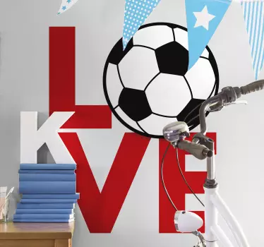 Ador autocolant de perete de fotbal - TenStickers