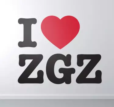 Ador decalajul peretelui zaragoza - TenStickers
