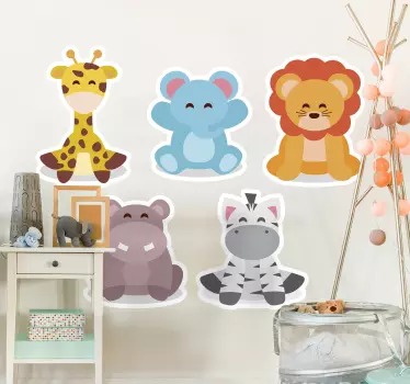 Africa de ilustrație animal de perete art decal - TenStickers