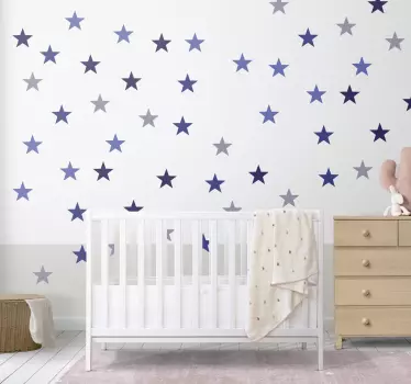 Albastru stele autocolante decorative - TenStickers